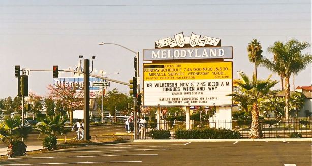 The Melodyland Christian Center (Anaheim, CA) Marque from the late 1970's.