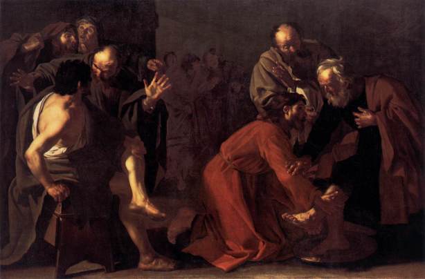 Dirck van Baburen, "Christ Washing the Apostles Feet" (c.1616) 