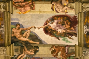 Michelangelo's Creation of Adam from the Sistine Chapel