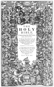 The title page of a 1611 KJV Bible