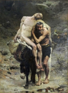 "Le bon Samaritain" by Aimé Morot (French, 1850-1913)