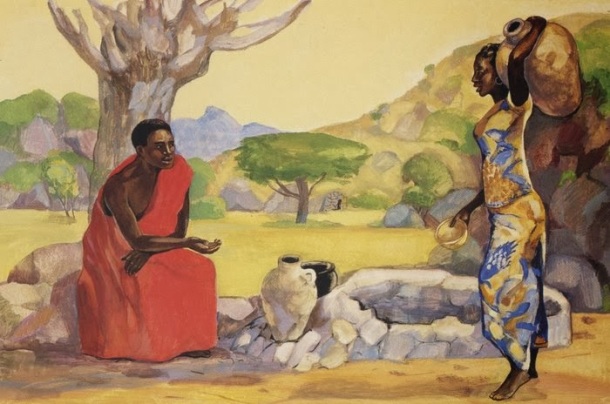 "Jesus and the Samaritan Woman" Unknown African 